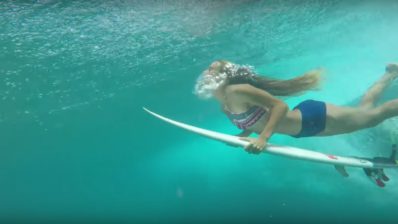 Una surfista valenciana en Maldivas