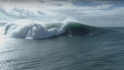 Surf Nazaré gigante sin motos de agua: Qué Locura!