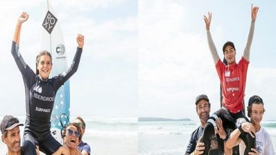 Iker Amatriaín y Janire González-Etxabarri , nuevos campeones de España absolutos de surf 2019